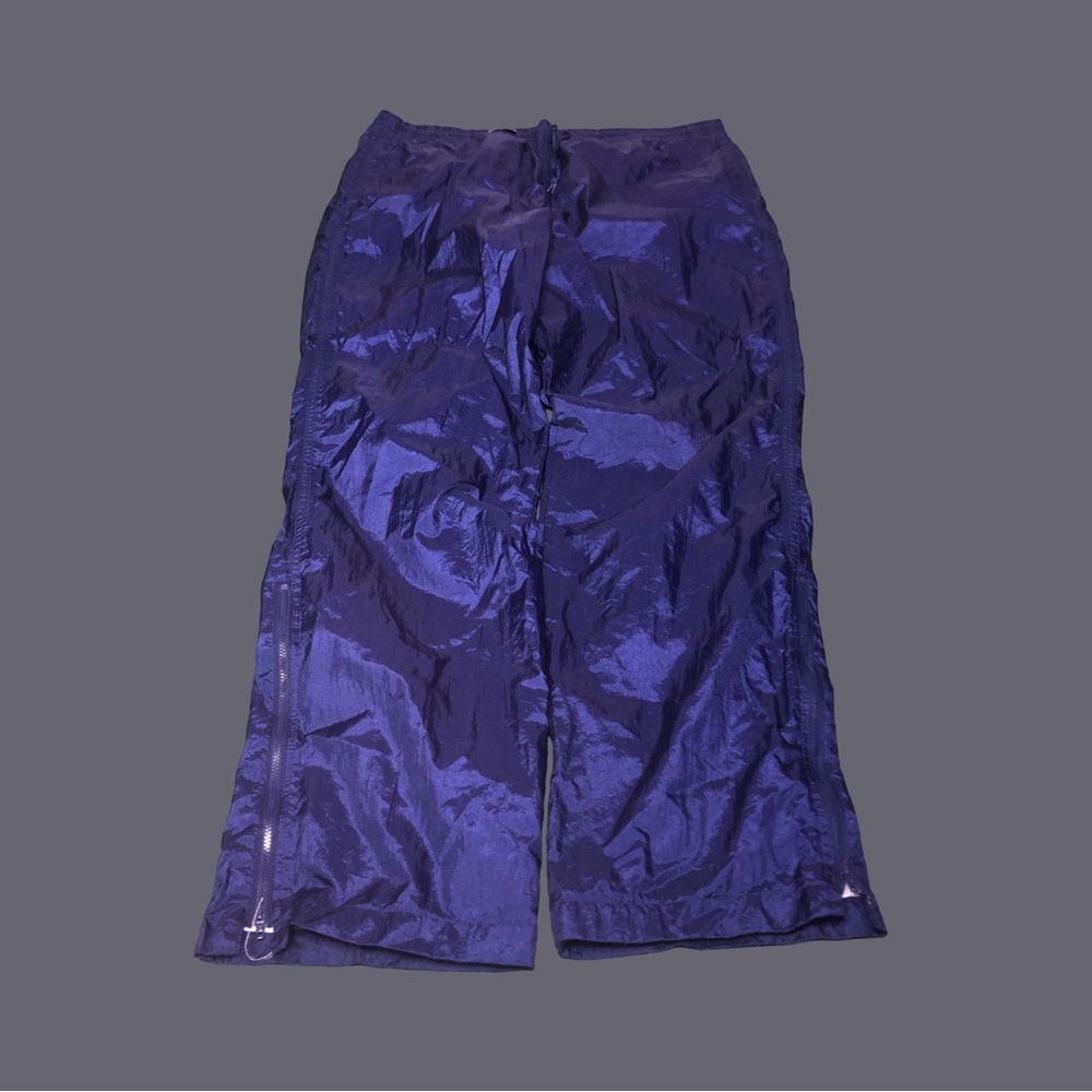 vintage baggy ASICS navy blue Streetwear sweatpants